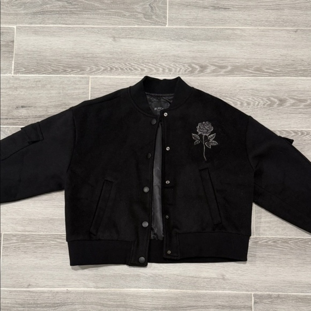 BLVCK Paris Embroidered Rose Women's Jacket Size S